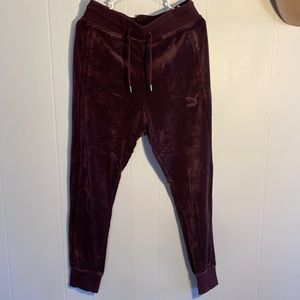Puma Velour Sweatpants / Joggers Rare Size Small
